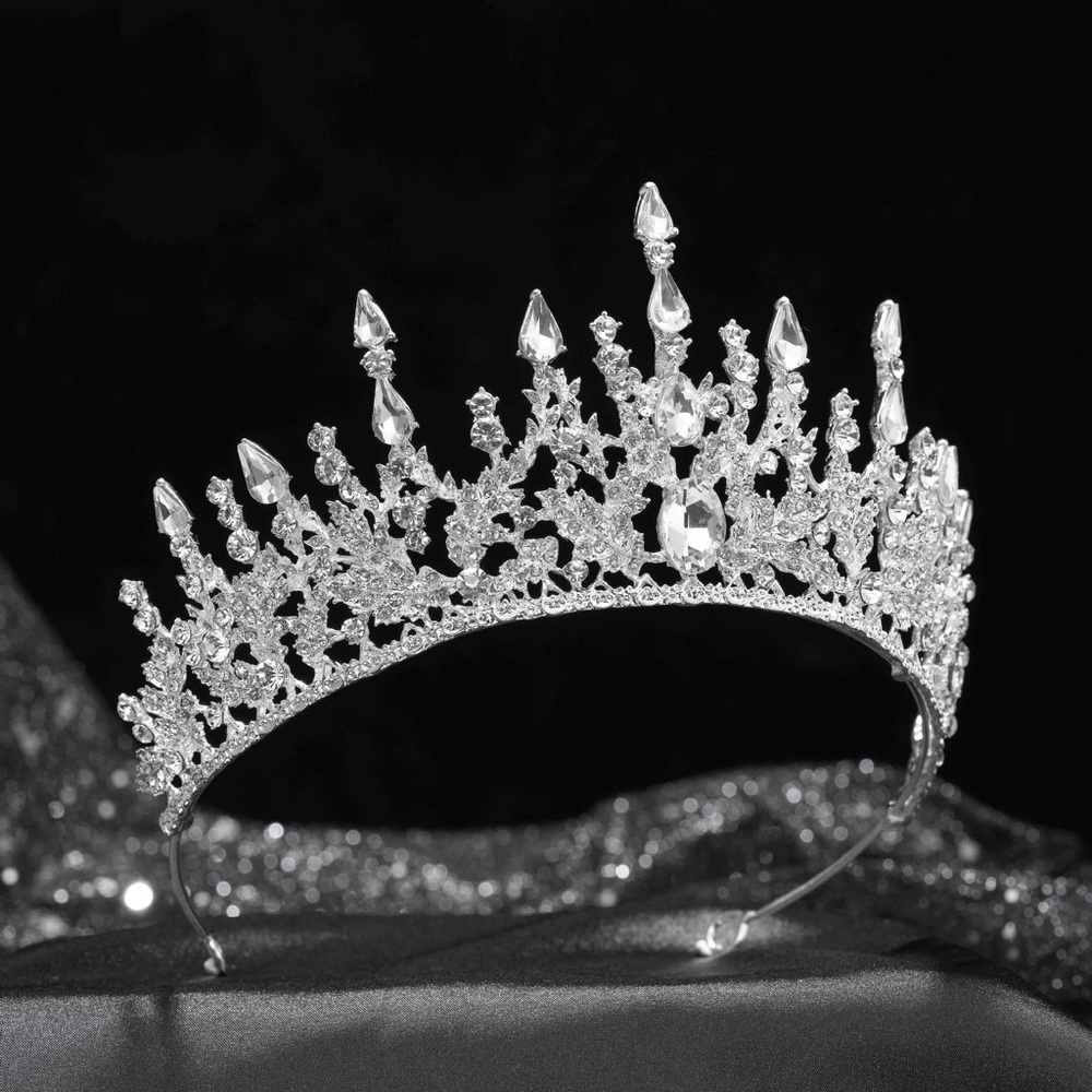 Elegant Silver Crystal Tiara